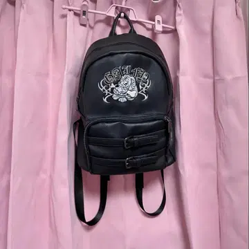 갈피 백팩 자수 블랙