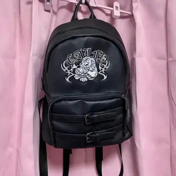 갈피 백팩 자수 블랙