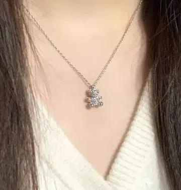 테디베어형 크리스탈 목걸이