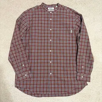 [Gymphlex] 브라운 체크 코튼 긴팔 셔츠