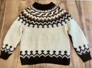 빈티지 아이슬란드 로피 스웨터 노르딕