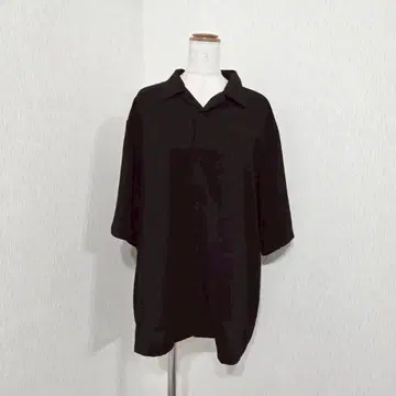 GU 블랙 롱 셔츠 노멀 코어 빅 사이즈 (XL) 루즈핏 깔끔