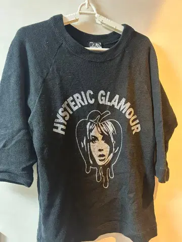 HYSTERIC GLAMOUR 7부 소매 티셔츠 블랙