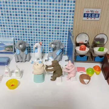 가챠 미니어처 목욕탕 목욕 용품 묶음 판매