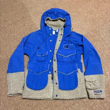 파란색 플리스 안감 마운틴 후드티 S 사이즈