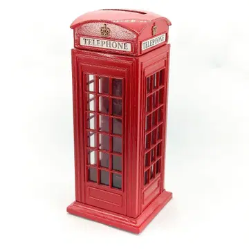 당시 물건 전화 박스 저금통 빨간색 영국 런던 전화 박스