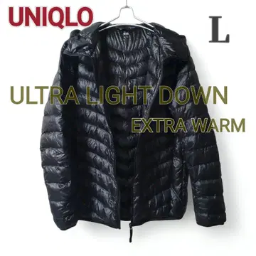 새상품급 유니클로 울트라 라이트 다운 후드 부착 L 블랙