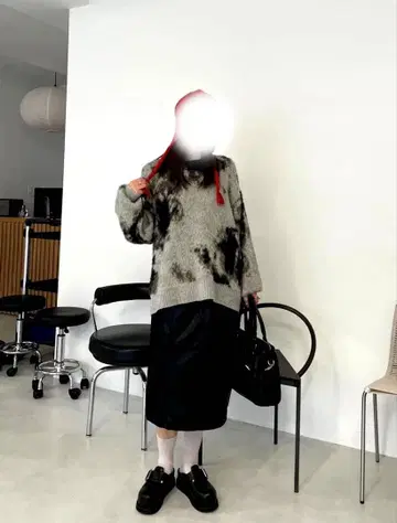 타이다이 패턴 오버 사이즈 니트