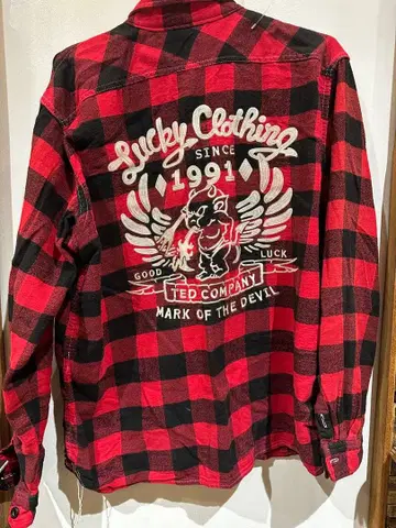 Ted Company 체크 무늬 플란넬 셔츠 빨검