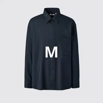 UNIQLO U 트윌 워크 오버 사이즈 셔츠 네이비 M