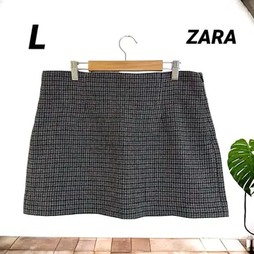 새상품급 ZARA 울 혼방 체크 미니 스커트 L 사이즈