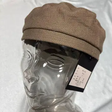 택 포함 새상품 OSHIMA REI 그레이지 코튼+린넨 탄탄한 베레모