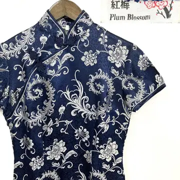 홍매 차이나 드레스 롱 원피스 자수 파티 코스프레