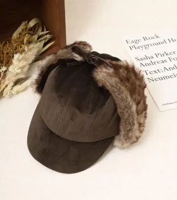 센스 오브 그레이스 에코 퍼 사용 코듀로이 플라이트 캡