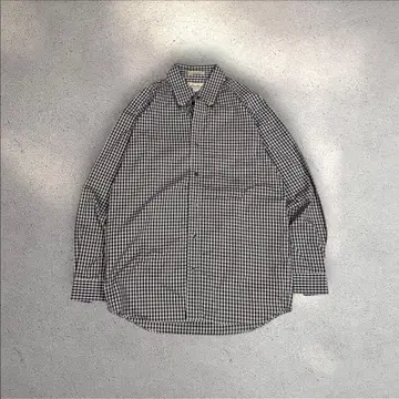 90s Eddie Bauer 깅엄 체크 플란넬 BD 셔츠 아메카지
