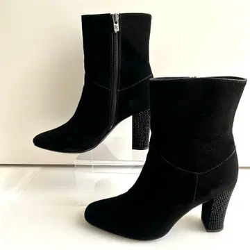 새상품급 긴자 카네마츠 블랙스톤 힐 숏부츠 24cm