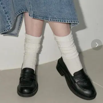 블랙 로퍼 합성 피혁 여성용