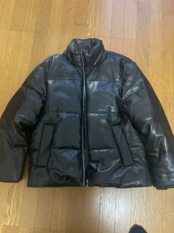 ZARA 인조 가죽 퍼프 자켓 L 3046/330/800