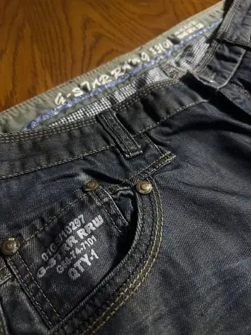 G-Star RAW 다크 블루 스트레이트 청바지