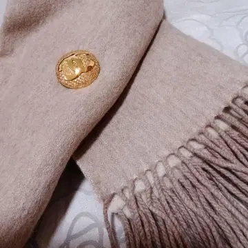 베이지 숄 머플러 캐시미어 100%