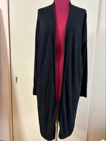 무인양품 블랙 롱 가디건 긴팔 M~L