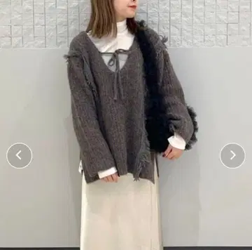 LOWRYSFARM 2WAY 프린지 멜란지 LS