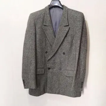 Amber House 헤링본 더블 브레스트 테일러드 자켓 코트