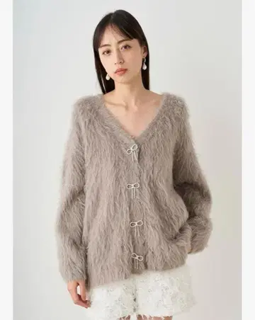 SNIDEL 비쥬 리본 가디건