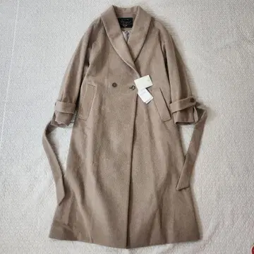미사용 택 포함 슬로브 이에나 롱 코트 트렌치 캐시미어 혼방 체스터