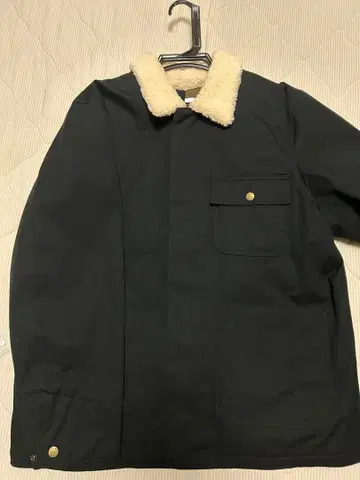 INHERIT 블랙 플리스 카라 부착 자켓