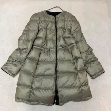 자유구 리버서블 다운 베이지와 블랙