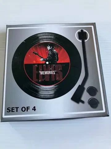 ELVIS 레코드 코스터 세트 4매입
