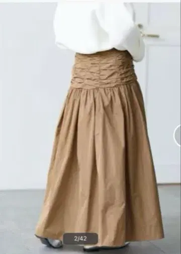 이에나 개더 디자인 타프타 스커트 택 포함 새상품