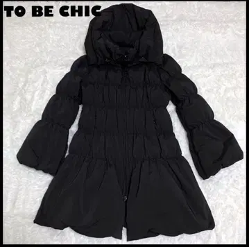 TO BE CHIC 블랙 다운 자켓 허리 라인