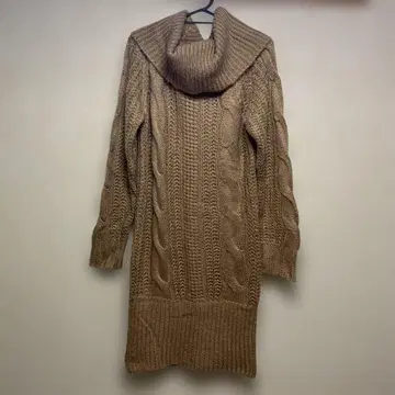 하이넥 롱 니트 원피스