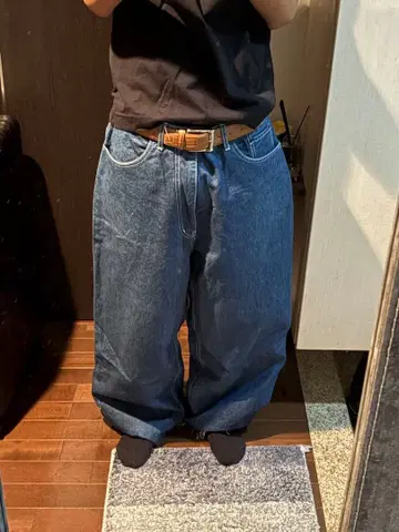 컨버스 배기 데님 90s 배기 팬츠 와이드 데님 스트릿 크롭