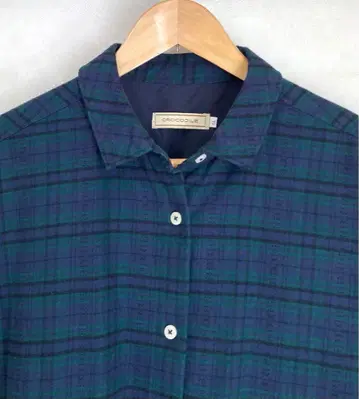 크로커다일 체크 무늬 긴팔 튜닉 셔츠 LL 사이즈 오버사이즈 넉넉한