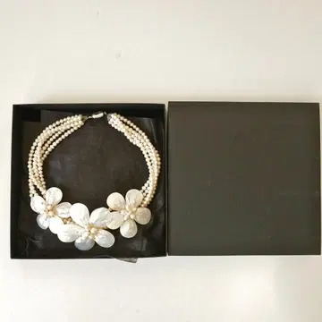 [ 새상품급 ] 담수 펄 플라워 쉘 목걸이