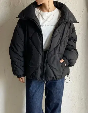 [ She's Closet ] 다이아 퀼팅 다운 자켓 코트