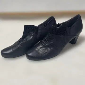 [컨디션 최상] Mu21 숏부츠 블랙 가죽 일본제 24.5 EEE