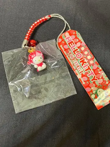 지역 한정 키티 스트랩 도치기 한정판 딸기 왕관 지팡이 스트랩