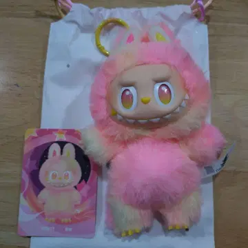 정품 LABUBU ENERGY 봉제 인형 본체 카드 포함