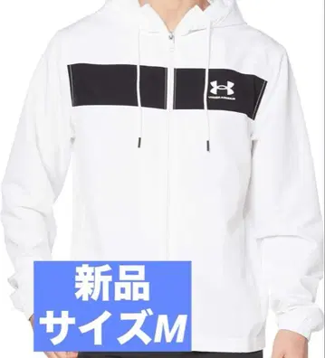 새상품 언더아머 윈드 브레이커 M 화이트 방풍 자켓 스포츠