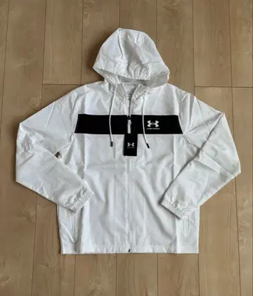 새상품 언더아머 윈드 브레이커 M 화이트 방풍 자켓 스포츠