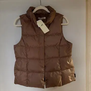 택 포함 새상품 CROCODILE 브라운 다운 베스트 M