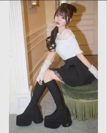 12cm 보정 롱 부츠 미셸 마카롱