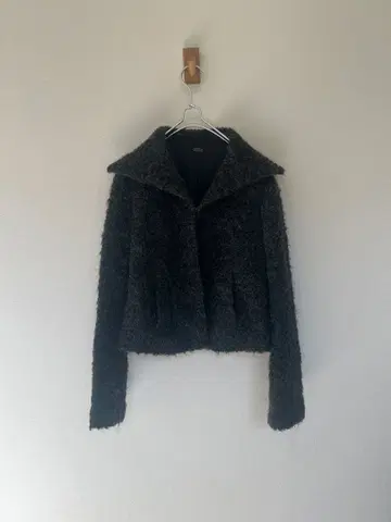 리플렉트 숏 기장 자켓 코트 알파카 혼방