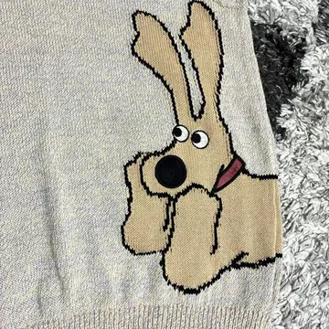 컨디션 최상 MUSPORTS 미에코 우에사코 니트 베스트 아이보리 40