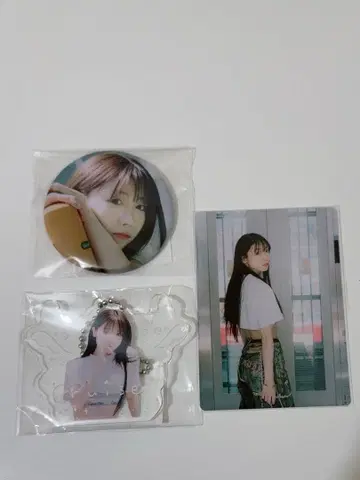 쿠루스 린 팬클럽 한정판 아크릴 키링 캔뱃지 트레이딩 카드