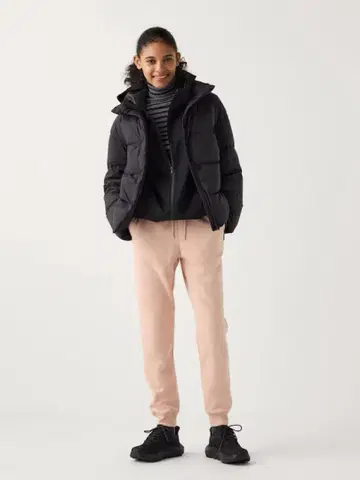 새상품 미사용 히트텍 보아 스웨트 팬츠 M 핑크 Pink WOMEN